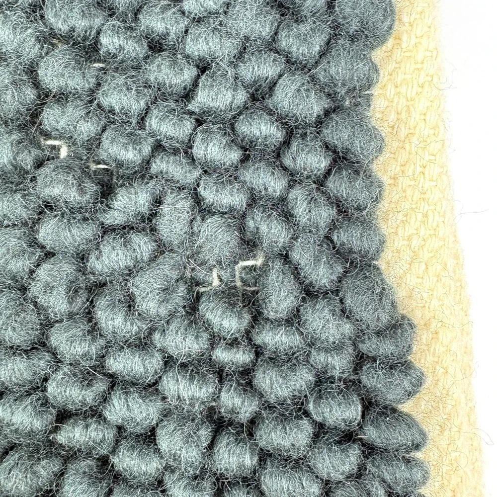 Crate & Barrel Bubble Wool Pillow‎ Sham Cover Only Dark Green 23x23